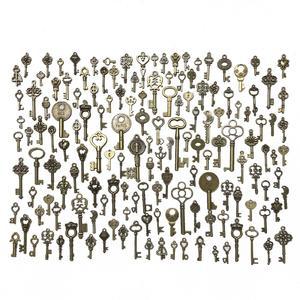 빈티지 레트로 앤틱 인테리어용 장식 소품 열쇠 150개