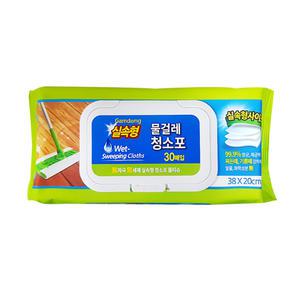 물걸레 청소포 캡형 대형(38x20cm) 30매