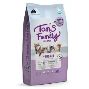 톰스패밀리 참치 고양이사료 전연령 튜나 20Kg+굿밸런스 짜먹는 간식 5P 랜덤