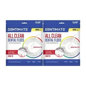 크리오 클리어스 덴탈케어엔 손잡이 일회용 치실, 400입, 2개