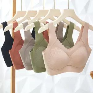 노와이어 편안한 빅사이즈 노라인 레이스 심리스 브라 (5color)