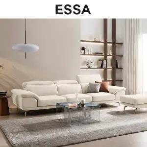 루카스 4인 헤드기능 러스티카 패브릭 소파+스툴