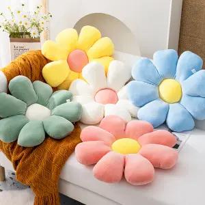 귀여운 데이지 꽃 방석 쇼파 쿠션 의자 방석 35cm