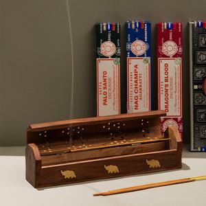 사티아 나그참파 인센스 스틱 4종 박스 홀더 파우치 쇼핑백 세트