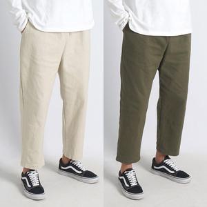 세미와이드 스판 9부 밴딩팬츠 일자 빅사이즈 고무줄바지