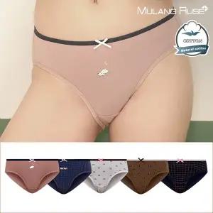 [하프클럽/물랑루즈]베어데이 면스판 여삼각팬티 여성속옷 5종세트