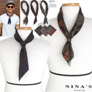 [니나스파리]365코디_쾌적순면가죽홀더 남자넥스카프(3SS104)