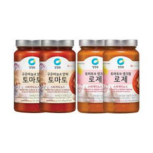 청정원 스파게티소스 토마토 600g, 2개 + 로제 600g, 2개
