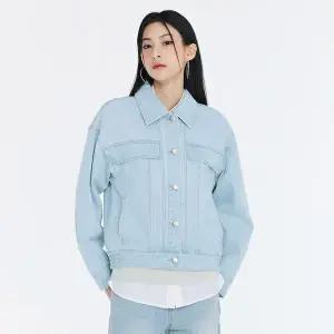 [하프클럽/체이스컬트]여성 오버핏 데님 트러커 자켓-CARG1261B0D