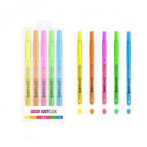 모리스 형광펜 노크식 저스트클릭 S 5색