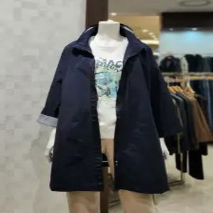 [벨라디터치] V9D1CB23 줄무늬 배색 트렌치 코트