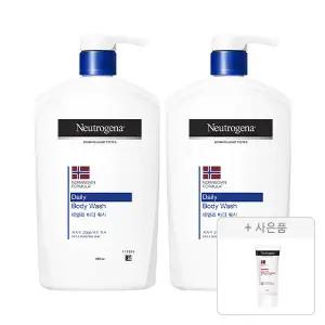 뉴트로지나 데일리 바디 워시 950ml, 2개 + 증정(인텐스 리페어 시카 에멀젼 88ml, 1개)
