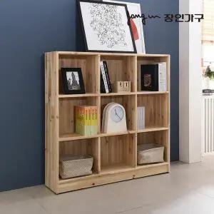 장인가구 푸름 1200 낮은 원목책장