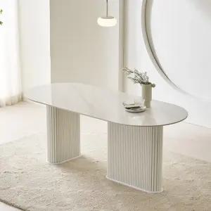 이즈 카밀라 1800 세라믹 타원형 템바 식탁 테이블 IFO208