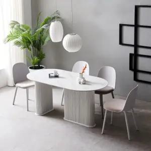 이즈 카밀라 1600 세라믹 타원형 템바 4인 식탁 세트 IFO210