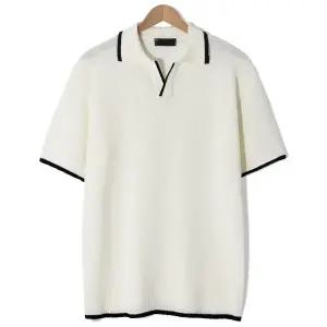 [엠엔씨][MNC] 배색 오픈카라 니트 (MDBT558SO)