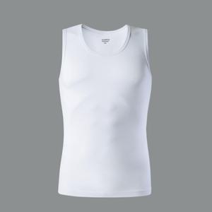 BYC 면스판 바디라인 밀착 어깨넓은 남자런닝 백색 검정