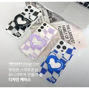 갤럭시 S26 S25 S24 S23 S22 S21 플러스 울트라 카드수납 케이스+그립 톡홀더 에어쿠션 하트체커