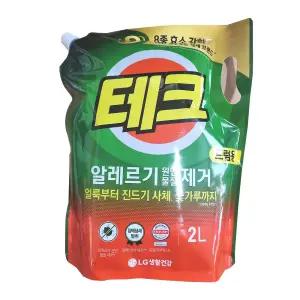 테크 알레르기 원인 제거 액체세제 리필 2L x 6개(드럼용)