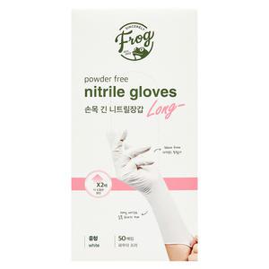 프로그 손목긴 니트릴장갑 중형 50매입 x 1개