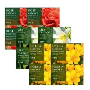 해피바스 두보레 후리지아4개 +장미4개+백합4개