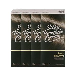 2+2 더페이스샵 스타일리스트 실키 헤어 컬러 크림 흑갈색