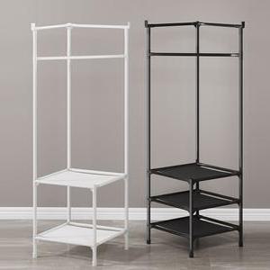 침실 옷걸이 행거 2단 3단 수납 행거 원룸 코너 옷장