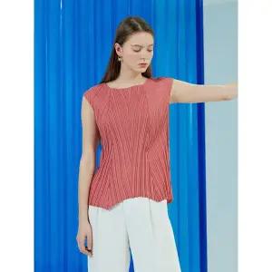 [플리츠미][최초가 99000원] 사선주름 플리츠 블라우스_HPBLM023001