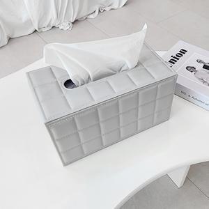 노바리빙 사각 휴지 화장지 각티슈 케이스 보관함 그레이