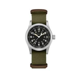 해밀턴 H69439931 카키필드 남성 나토밴드 메커니컬 38mm