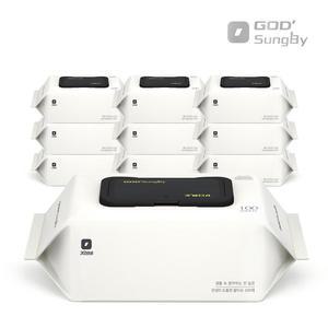 [GODSUNGBY]갓성비 아기물티슈 엠보 대용량 100매 10팩 캡형