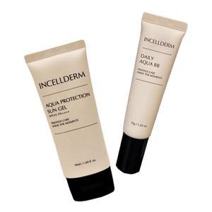 인셀덤 아쿠아 썬젤 선크림 + 아쿠아 비비 BB 세트