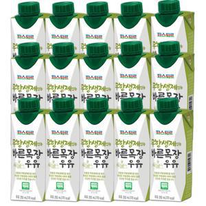 파스퇴르 무항생제인증 바른목장우유 250ml(15팩)