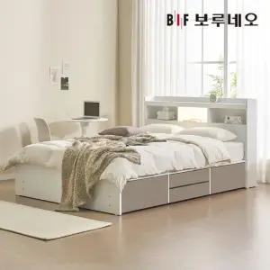 [착불] 올리 LED 깊은수납 침대 프레임 퀸 Q