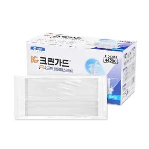 [보리보리/유한킴벌리]크린가드 뉴소프트 청정마스크 개별포장 1카톤 일회용/덴탈/