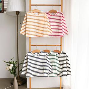 레인보우키즈 유아동 데일리 스트라이프 긴팔티