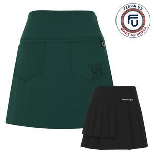 [페라어스] 국산 여성 언발런스 주름 골프 스커트 ASF4MI4145