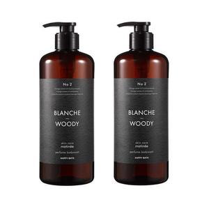 [해피바스] 해피바스 스킨케어 퍼퓸 바디워시 블랑쉬앤우디향 900g * 2개