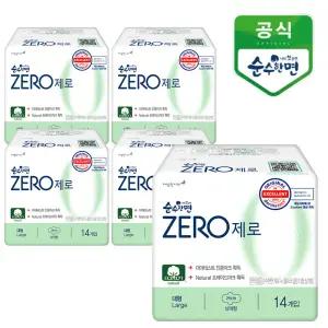 깨끗한나라 순수한면 제로 대형 14개입x5팩