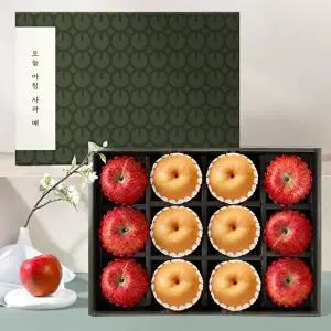 [오늘아침사과][오늘아침사과]사과배 혼합 선물세트 2호 (사과 6과/배 6과)