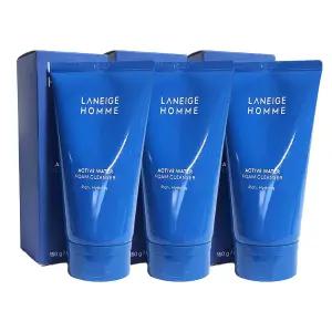 라네즈 옴므 액티브 워터 폼클렌저 150g x3개