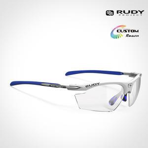 루디 선글라스 라이돈2 커스텀 화이트-블루 변색 SP537369BU 스포츠 고글