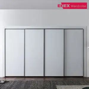 매트 화이트 슬라이딩 붙박이장 실속형)-15cm