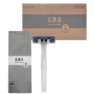 도루코 (포장)트윈 두날 면도기100개 일회용 휴대용 여행용