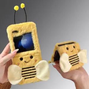 갤럭시s24 s23 a55 a54 a35 a15 z플립 폴드 꿀벌 인형 털 케이스