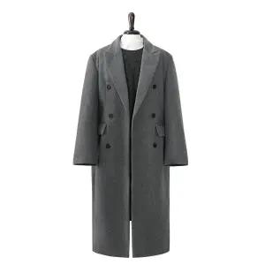 [엠엔씨][MNC] 더블버튼 캐시울 롱코트 (MDCT017KM)