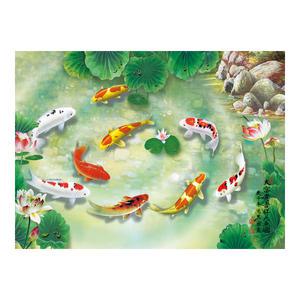 DIY 보석십자수 길상구어도 40x50cm 동양화 캔버스형