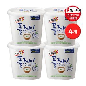 [빙그레] 요플레 플레인 화이트 900g 4개 / 설탕무첨가 요거트