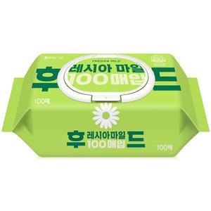 쌍용씨앤비 후레시아 마일드 물티슈 캡형 100매 1팩 (100매)