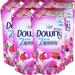 다우니 섬유 유연제 베리베리와 바닐라 1600ml 리필 5개